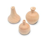 Mini vases en bois 3 pièces