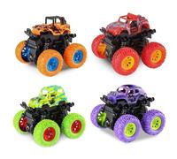 Mini Véhicule À Inertie Pour Enfants, Camion À Benne Double Face, Résistant Aux Chutes, Jouet De Filature, Jouets De Voiture De Cascadeur À Friction En Plastique, 360