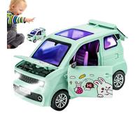 Mini véhicule de Voiture - Modèle de Jouet sonore Clignotant - Portes Lumineuses - Spot Miniature avec Effets pour Les Tout-Petits - Cadeau éducatif Compact - Design d'amitié pour Les Jours