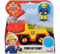 Simba Mini-véhicule Sam le Pompier Pick-Up Vénus 17 cm avec figurine Penny Multicolore