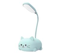 Mini veilleuse, petite lampe de bureau LED pliante, chargement USB, protection des yeux,chat bleu