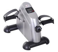 Mini vélo d'appartement pour jambes bras appareil de fitness avec écran LCD dim. 39L x 40l x 31H cm argenté Gris G