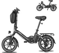 Mini vélo électrique pliable Bodywel T16 Pro 14 pouces, moteur 250 W, batterie 36 V 7,8 Ah, application compatible