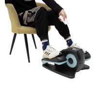 Mini vélo elliptique électrique pour les pieds avec affichage et télécommande, entraîneur de jambes motorisé en position assise, pour personnes âgées et adultes, bleu
