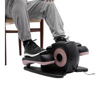 Mini vélo elliptique électrique pour les pieds avec affichage et télécommande, entraîneur de jambes motorisé en position assise pour personnes âgées et adultes, rose, noir