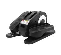 Mini vélo elliptique électrique sous table pour la maison - Silencieux et portable - Avec télécommande, écran, coussinet antidérapant - 5 vitesses - Argenté