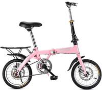 Mini Vélo Vélo De Route Adulte Homme Femme Étudiant Vélo Vélo De Ville Vélo Léger, Pink, 20 inch