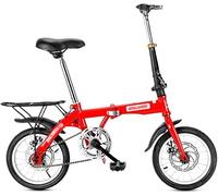 Mini Vélo Vélo De Route Adulte Homme Femme Étudiant Vélo Vélo De Ville Vélo Léger, Red, 16 inch