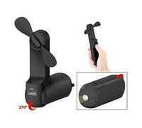 : Mini ventilateur 3 en 1 avec fonction batterie d'appoint et lampe de poche