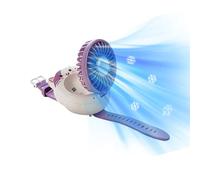 Mini ventilateur 3 vitesses, rechargeable, pliable avec motif de chat | Petit ventilateur personnel portable mains libres pour enfants, été, intérieur, maison, école, salle de classe, voyage