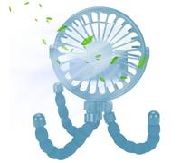Mini Ventilateur À Pince - 8,27 Pouces ABS PP, Ventilateur De Refroidissement À Trépied Flexible Avec Tête Rotative | Vntilateur Poulpe Portatif Rotatif À 360 °, Application Étendue, Pour Guidon De P
