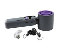 Mini ventilateur alimenté par USB avec 100 réglages turbo et affichage numérique pour aventures en plein air, camping, voyage, souffleur compact noir (noir)