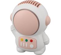 Mini ventilateur Astronaut rose USB rechargeable silencieux à 2 vitesses Ventilateur Astronaut à main pour l'extérieur