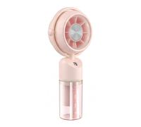 Mini Ventilateur Brumisateur Portable 3 Vitesses Rechargeable USB-C Rose