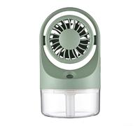 Mini ventilateur brumisateur portable rechargeable par USB avec pulvérisation d'eau, réservoir de 70 ml, plusieurs réglages de vitesse (vert)