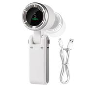 Mini ventilateur d'air portable - Machine à brise pliable rechargeable par USB, fonction d'affichage, outil de refroidissement de poche léger, charge rapide, gadget d'été, refroidisseur portatif pour