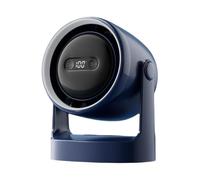Mini ventilateur de bureau blanc - Circulateur silencieux de 36 dB - Affichage de bureau 100 vitesses - Numérique avec ventilateur à batte rechargeable