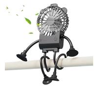 Mini Ventilateur de Bureau,Brasseur d'Air de Table Robot 3 Vitesses avec Ventouse | Ventilateur Portatif pour les Déplacements | pour Voyage Chambre Coucher Camping Travail Bureau Chevet Table Nuit Ma