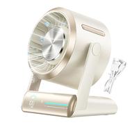 Mini ventilateur de bureau : dispositif de refroidissement pliable compact, réglage précis, affichage du niveau de batterie, port de charge rapide USB C, performance ultra silencieuse