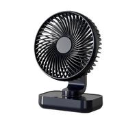 Mini ventilateur de bureau portable oscillant automatiquement à 90° 4000 mAh - Petit ventilateur de refroidissement à piles rechargeables avec écran LED et flux d'air puissant - Ventilateur de table