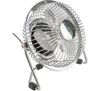 Mini ventilateur de bureau USB Ø13cm - argent - Voltman