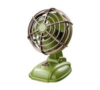Mini ventilateur de bureau vintage 1980 avec base d'origine, alimenté par USB, 2 vitesses, 3 lames, inclinaison de la tête réglable, pour la maison, le dortoir, la chambre, le bureau ou le voyage