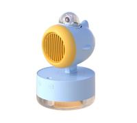 Mini Ventilateur De Climatisation Table, Batterie 3600mAh, Rechargeable, Électrique, Ultrasons, Pulvérisation d'eau Fraîche, Humidificateur Brume d'air USB RafraîChissez-Vous Rapidement(Blue)