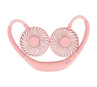 Mini Ventilateur de Cou Suspendu Portable, Mini Ventilateur de Cou Suspendu, Ventilateur Portable Paresseux, Chargement USB, Petit Ventilateur Silencieux, Cadeau créatif pour Amis et collègues-Bi