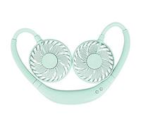 Mini Ventilateur de Cou Suspendu Portable, Mini Ventilateur de Cou Suspendu, Ventilateur Portable Paresseux, Chargement USB, Petit Ventilateur Silencieux, Cadeau créatif pour Amis et collègues-Bi
