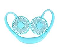 Mini Ventilateur de Cou Suspendu Portable, Mini Ventilateur de Cou Suspendu, Ventilateur Portable Paresseux, Chargement USB, Petit Ventilateur Silencieux, Cadeau créatif pour Amis et collègues-Bi