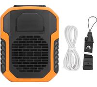 Mini ventilateur de hanche avec dragonne, recharge USB, 6000 mAh, DC 5.0 V, 2.0 A, 3 vitesses, ventilateur portable à clipser sur le corps pour les travailleurs, orange