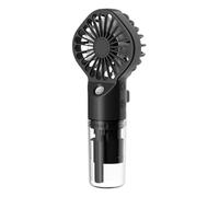 Mini ventilateur de pulvérisation portable rechargeable, avec design d'humidification de refroidissement, quatre vitesses du vent, convient pour le camping, les voyages, le refroidissement en plein