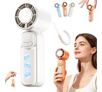 Mini ventilateur de refroidissement pliable, ventilateur à main, mini ventilateur portable, petit ventilateur avec cordon, ventilateur à main avec 100 vitesses, ventilateur USB pliable pour extérieur