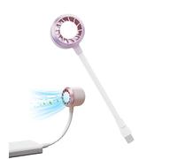 Mini Ventilateur De Refroidissement Portable - Flexible Usb Fondation De Lumière Led, Conception De Lame Douce Réglable, Dispositif De Circulation De L'air Silencieux | Solution De Brise Pratique Pour
