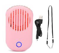Mini ventilateur de séchage de cils portable, sèche-cheveux sans feuilles, chargement USB 800 mAh, sortie d'air élargie réglable à deux vitesses, support en forme de T, avec (Rose)