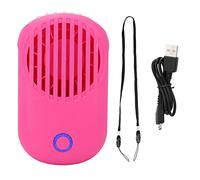 Mini ventilateur de séchage de cils portable, sèche-cheveux sans feuilles, chargement USB 800 mAh, sortie d'air élargie réglable à deux vitesses, support en forme de T, avec (Rose Rouge)