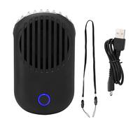 Mini ventilateur de séchage de cils portable, sèche-cheveux sans feuilles, chargement USB 800 mAh, sortie d'air élargie réglable à deux vitesses, support en forme de T, avec (Noire)