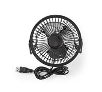 Mini Ventilateur de Table 10cm 3W Rotatif en Métal 1 Vitesse Noir