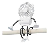Mini ventilateur de table en forme de robot à 3 vitesses, ventilateur de table portable rechargeable et support pour téléphone pour voyage, bureau