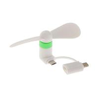 Mini Ventilateur de téléphone Portable USB Ventilateur Rotatif Ventilateur de Refroidissement pour Soutenir OTG Micro USB Jack 1 pcs Blanc Robuste et Pratique Practical