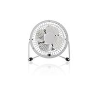 Mini Ventilateur en Métal 10 cm de Diamètre Alimenté par USB Blanc