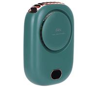 Mini Ventilateur Portable 3 Vitesses - USB Rechargeable, Petit Bureau, Visage, Cou Suspendu, Sans Lame - Pour Voyages, Camping, Maison (Vert)