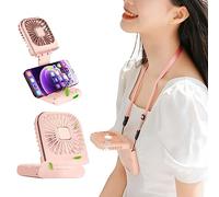 Mini Ventilateur Portable, 3000mAh USB Ventilateur de Poche Rechargeable Pliable Ventilateur a Main avec 4 Vitesses Silencieux Personne Ventilateur Refroidisseur pour Camping, Bureau, Sport, Voyage