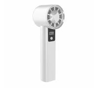 Mini Ventilateur Portable à 100 Niveaux de Vitesse avec Écran d'Affichage LED Blanc
