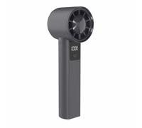 Mini Ventilateur Portable à 100 Niveaux de Vitesse avec Écran d'Affichage LED Gris foncé