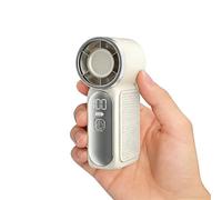 Mini ventilateur portable à main, 6 vitesses, 16 900 tr/min, haute vitesse, essentiel pour l'été, avec écran LED, rechargeable par USB, avec cordon pour maquillage, voyage, extérieur, cadeau pour
