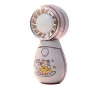 Mini ventilateur portable à motif animal cartoon avec cordon, vent puissant rechargeable USB, ventilateur rafraîchissant estival petit portable voyage personnel
