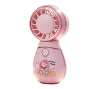 Mini ventilateur portable à motif animal cartoon avec cordon, vent puissant rechargeable USB, ventilateur rafraîchissant estival petit portable voyage personnel