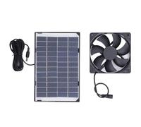 Mini ventilateur portable à panneau solaire en polysilicium pour animaux de compagnie, 6 W, 12 V, pour camping et maison pour