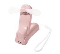 Mini Ventilateur Portable Avec 2 Vitesses De Vent Et 8 Heures, Mini Ventilateur Manuel 3 En 1 Rechargeable Par USB Pour Voyage Bureau Extérieur Été (Rose)